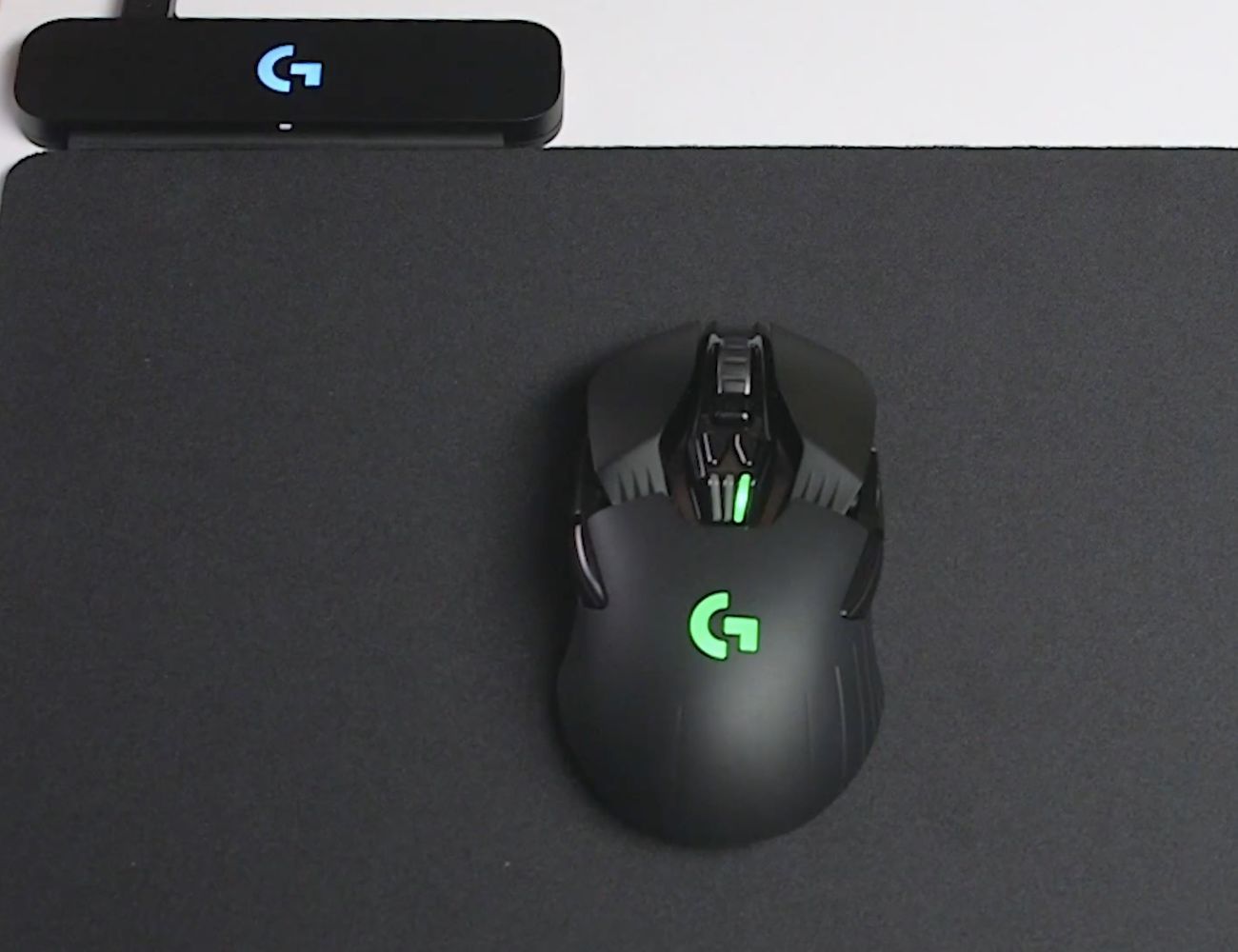 Logitech G POWERPLAY wireless charging mouse pad continuously powers a compatible mouse