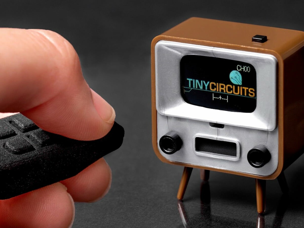 TinyCircuits TinyTV 2 portable retro television loads your favorite films and shows